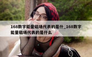 168 数字能量磁场代表的是什_168 数字能量磁场代表的是什么