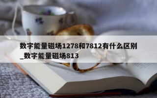 数字能量磁场 1278 和 7812 有什么区别_数字能量磁场 813