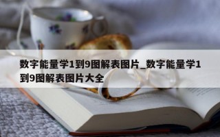 数字能量学 1 到 9 图解表图片_数字能量学 1 到 9 图解表图片大全