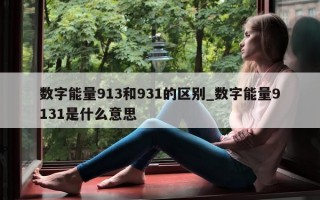 数字能量 913 和 931 的区别_数字能量 9131 是什么意思