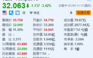 Tempus AI 一度涨约 7% 获多家华尔街大行给予“买入”或“增持”评级