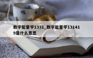 数字能量学1331_数字能量学131419是什么意思