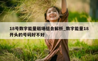 18 号数字能量磁场组合解析_数字能量 18 开头的号码好不好