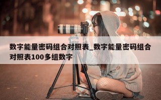 数字能量密码组合对照表_数字能量密码组合对照表100多组数字