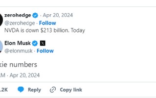 英伟达股价暴跌 10%，马斯克自嘲：这算个啥，只是“菜鸟数字”