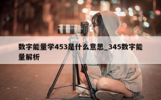 数字能量学 453 是什么意思_345 数字能量解析