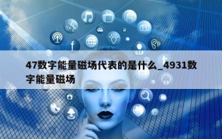 47 数字能量磁场代表的是什么_4931 数字能量磁场