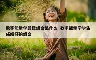 数字能量学最佳组合是什么_数字能量学学生成绩好的组合