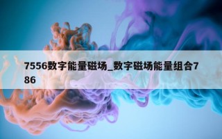 7556 数字能量磁场_数字磁场能量组合 786