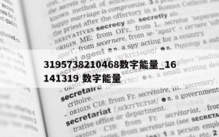 3195738210468 数字能量_16141319 数字能量