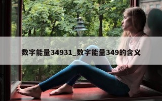 数字能量 34931_数字能量 349 的含义