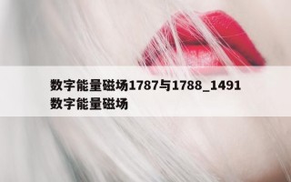 数字能量磁场 1787 与 1788_1491 数字能量磁场