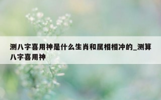 测八字喜用神是什么生肖和属相相冲的_测算八字喜用神