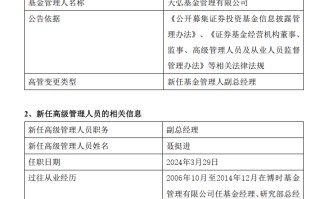 万亿级公募高管变动！聂挺进新任天弘基金副总经理，曾任博时基金投资总监、浙商基金总经理、华泰资管总经理