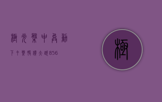 极光盘中异动 下午盘股价大跌 8.56%