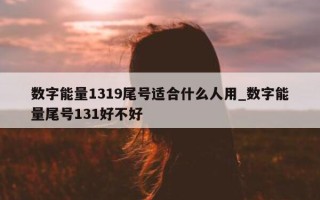 数字能量 1319 尾号适合什么人用_数字能量尾号 131 好不好