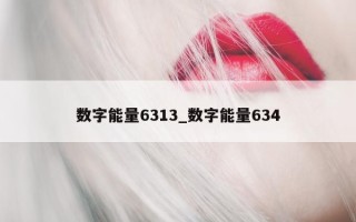 数字能量 6313_数字能量 634