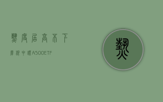 热度居高不下，摩根中证 A500ETF（560530）昨日“吸金”逾亿元，今日联接基金也来了！