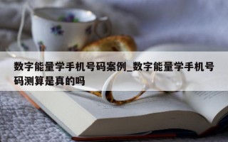 数字能量学手机号码案例_数字能量学手机号码测算是真的吗