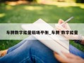 车牌数字能量磁场平衡_车牌 数字能量