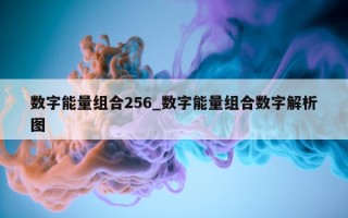 数字能量组合 256_数字能量组合数字解析图