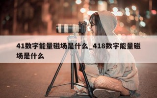 41 数字能量磁场是什么_418 数字能量磁场是什么