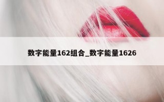 数字能量 162 组合_数字能量 1626