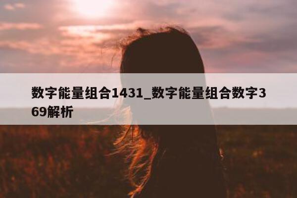 数字能量组合 1431_数字能量组合数字 369 解析 - 第 1 张图片 - 小家生活风水网