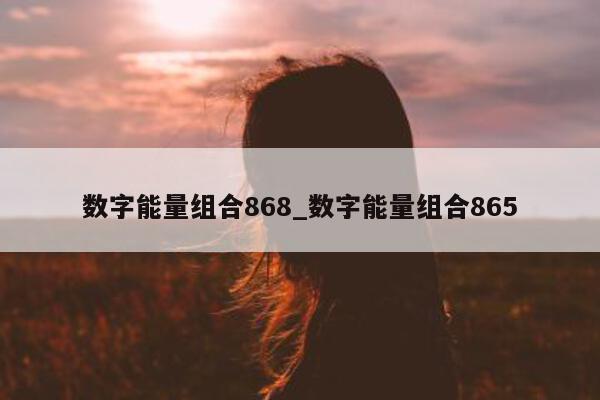 数字能量组合 868_数字能量组合 865- 第 1 张图片 - 小家生活风水网