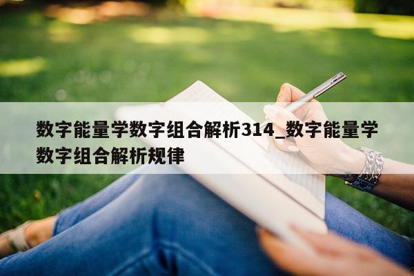 数字能量学数字组合解析 314_数字能量学数字组合解析规律 - 第 1 张图片 - 小家生活风水网