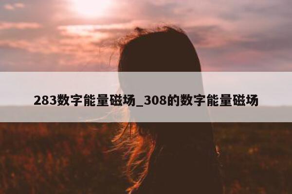 283 数字能量磁场_308 的数字能量磁场 - 第 1 张图片 - 小家生活风水网