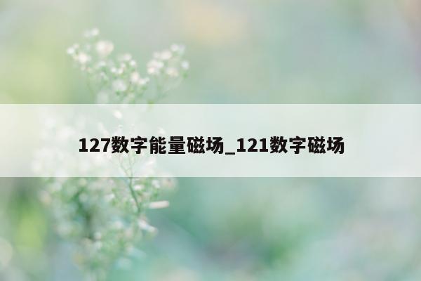 127 数字能量磁场_121 数字磁场 - 第 1 张图片 - 小家生活风水网