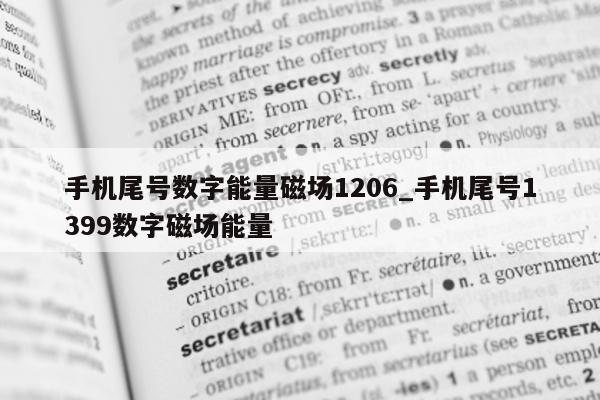 手机尾号数字能量磁场 1206_手机尾号 1399 数字磁场能量 - 第 1 张图片 - 小家生活风水网