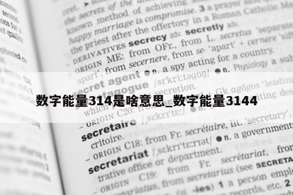 数字能量 314 是啥意思_数字能量 3144- 第 1 张图片 - 小家生活风水网