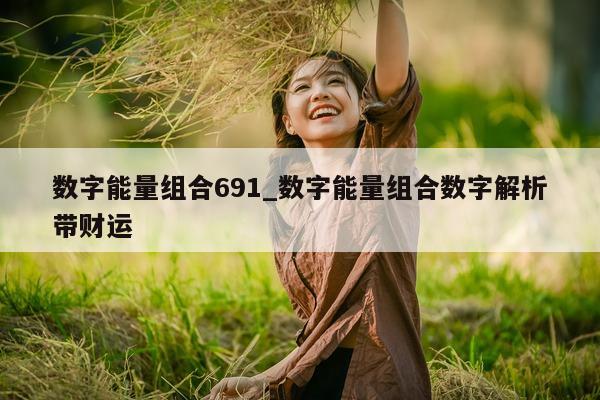 数字能量组合 691_数字能量组合数字解析带财运 - 第 1 张图片 - 小家生活风水网