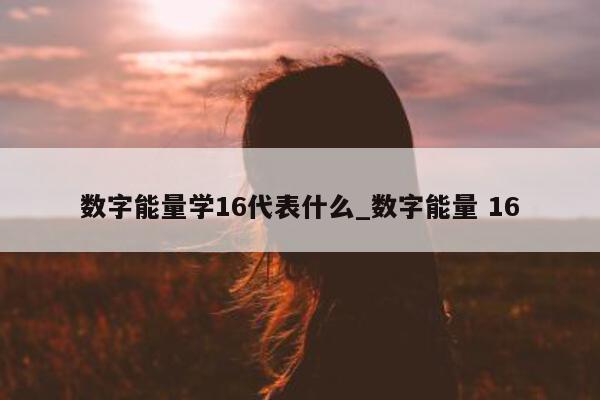 数字能量学 16 代表什么_数字能量 16- 第 1 张图片 - 小家生活风水网