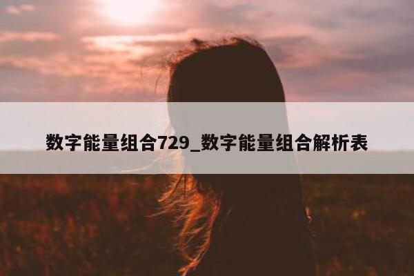 数字能量组合 729_数字能量组合解析表 - 第 1 张图片 - 小家生活风水网