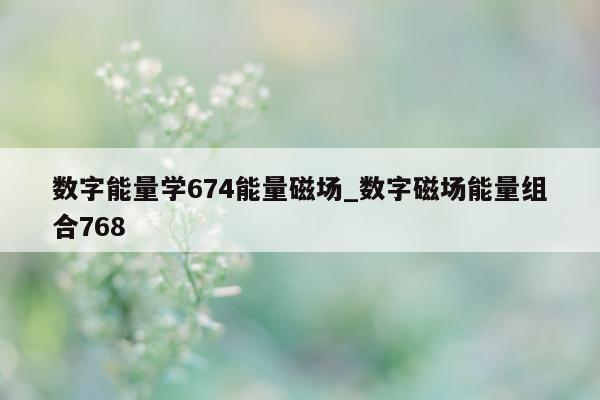 数字能量学 674 能量磁场_数字磁场能量组合 768- 第 1 张图片 - 小家生活风水网