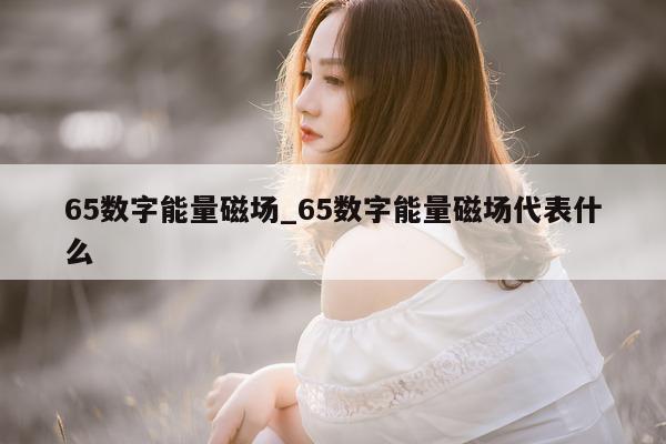 65 数字能量磁场_65 数字能量磁场代表什么 - 第 1 张图片 - 小家生活风水网