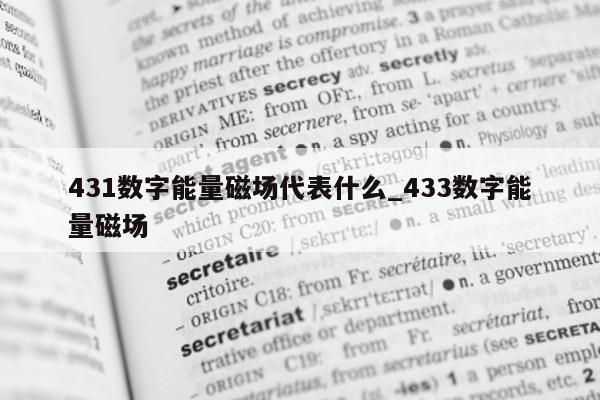 431 数字能量磁场代表什么_433 数字能量磁场 - 第 1 张图片 - 小家生活风水网