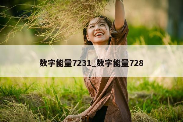 数字能量 7231_数字能量 728- 第 1 张图片 - 小家生活风水网