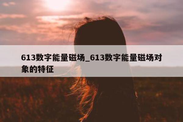 613 数字能量磁场_613 数字能量磁场对象的特征 - 第 1 张图片 - 小家生活风水网