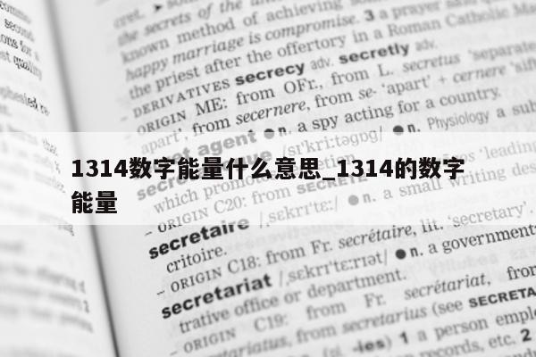 1314 数字能量什么意思_1314 的数字能量 - 第 1 张图片 - 小家生活风水网