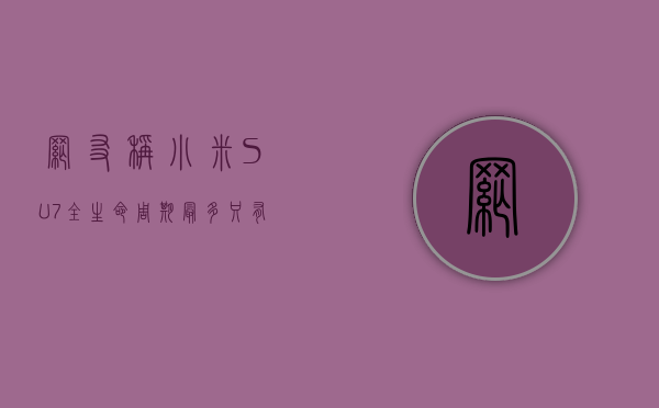 网友称小米 SU7 全生命周期最多只有 20 万公里 官方回应 - 第 1 张图片 - 小家生活风水网