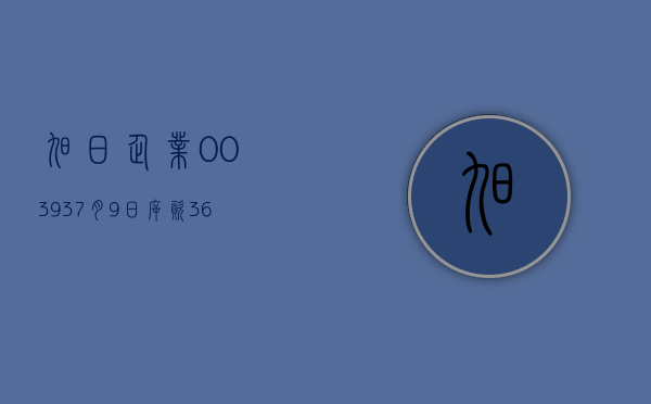 旭日企业(00393)7 月 9 日斥资 3.6 万港元回购 3.6 万股 - 第 1 张图片 - 小家生活风水网