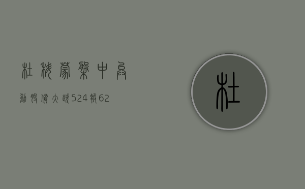 杜科蒙盘中异动 股价大跌 5.24% 报 62.21 美元 - 第 1 张图片 - 小家生活风水网