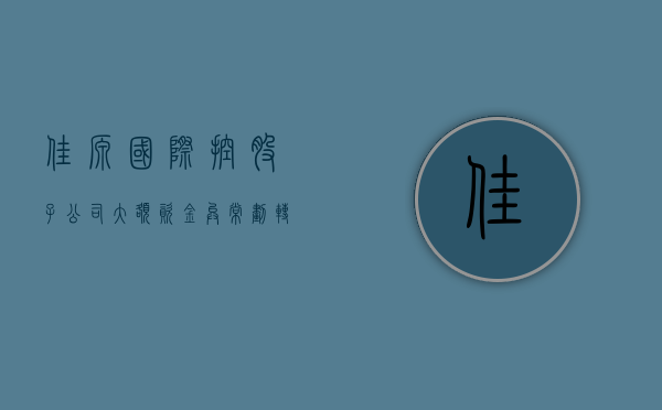 佳源国际控股：子公司大额资金异常划转	，联交所对公司管理层诚信表示关注 - 第 1 张图片 - 小家生活风水网