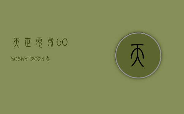 天正电气(605066.SH)2023 年度 10 转 2.5 股派 2.5 元 股权登记日为 6 月 6 日 - 第 1 张图片 - 小家生活风水网