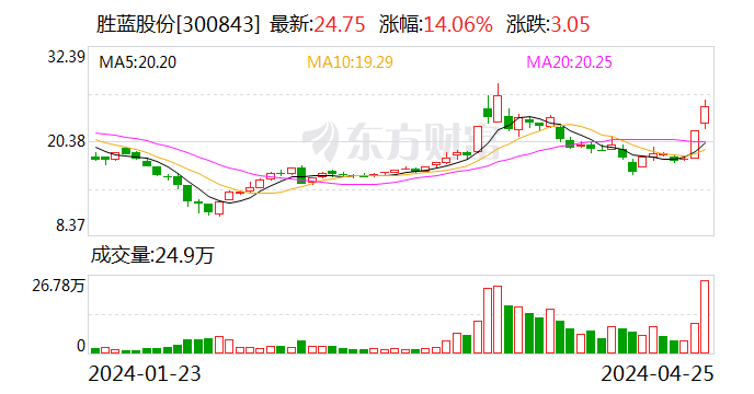 胜蓝股份：2024 年第一季度净利润 2177.39 万元 同比增长 14.66%- 第 1 张图片 - 小家生活风水网